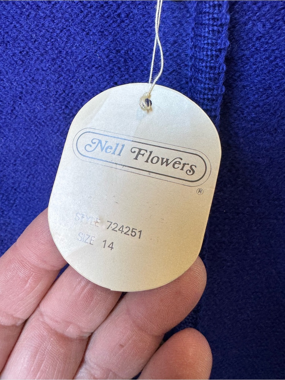 Vintage Nell Flowers 100 Percent Virgin Wool Button Up Sweater Women’s 14 NWT - Picture 4 of 7